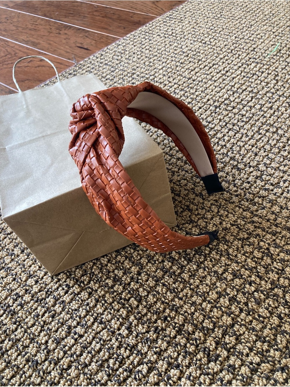 Woven Knot Headband - Brown